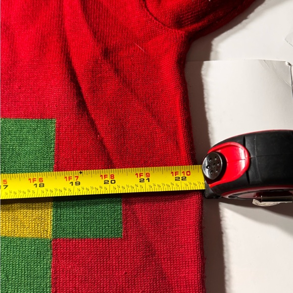 Rodier Red Geometric Pattern Sweater - Picture 6 of 6